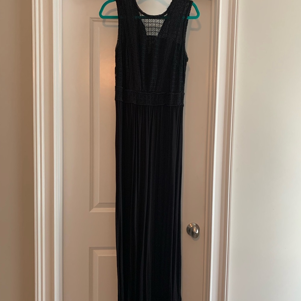 H&M black maxi dress, size M